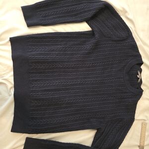 Slate & Stone Navy Textured Cable Crew Sweater
